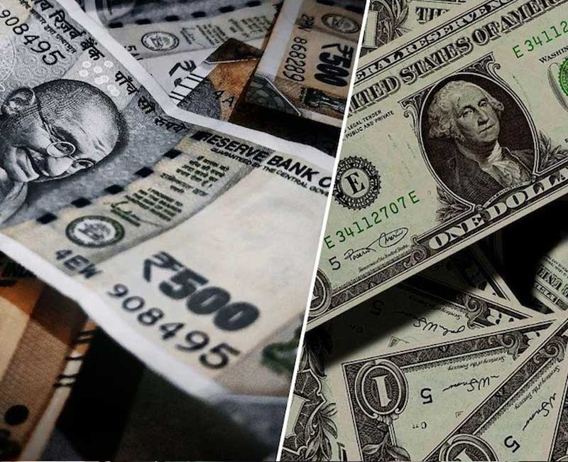 Rupee strengthens by 45 paise against dollar